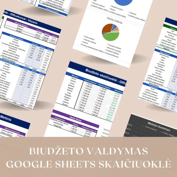 Google Sheets biudžeto valdymas